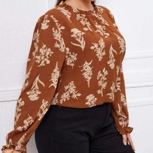 SHEIN Print Blouse, Size 18